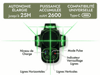 Niveau laser 16 lignes 4D 360° pour alignement précis sur chantier